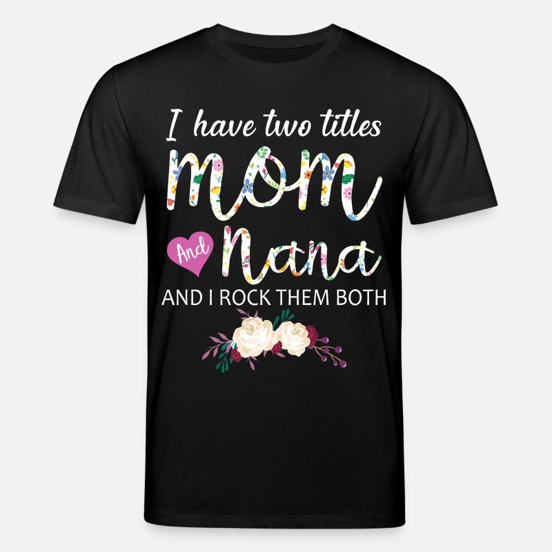 Mama Nana Geschenkidee Blumenhemd - Stanley/Stella Unisex Bio-T-Shirt CREATOR  - Schwarz