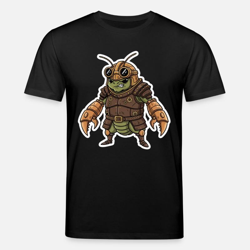 Steampunk-Krieger, gepanzerte Gottesanbeterin - Stanley/Stella Unisex Bio-T-Shirt CREATOR  - Schwarz