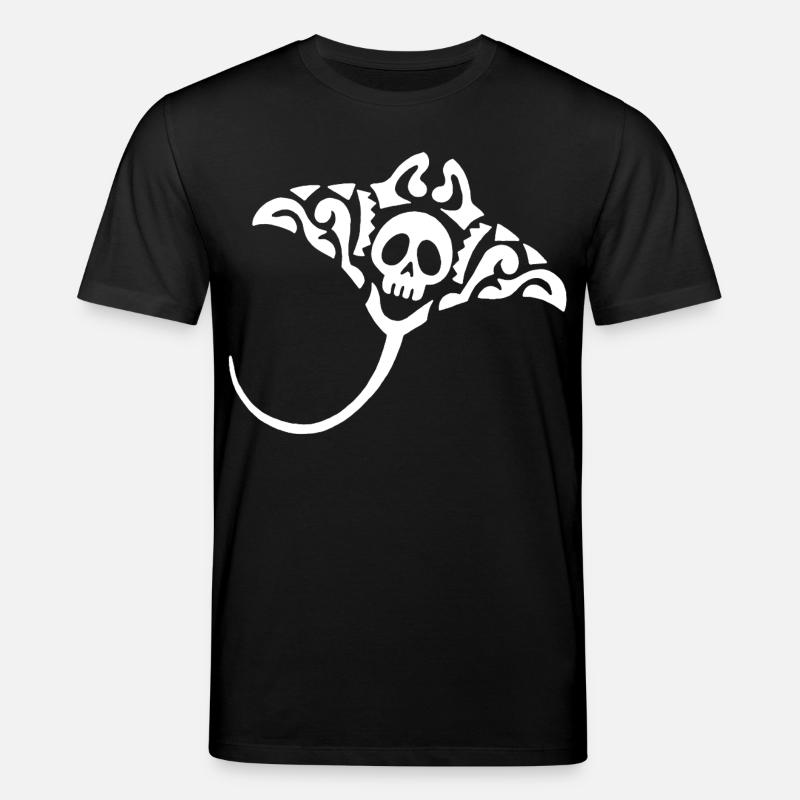 Mantarochen und Schädel (weiß) - Stanley/Stella Unisex Bio-T-Shirt CREATOR - Schwarz