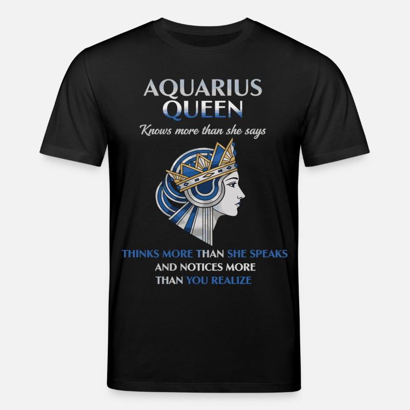 Aquarius Queen Sternzeichen Wassermann - Stanley/Stella Unisex Bio-T-Shirt CREATOR  - Schwarz