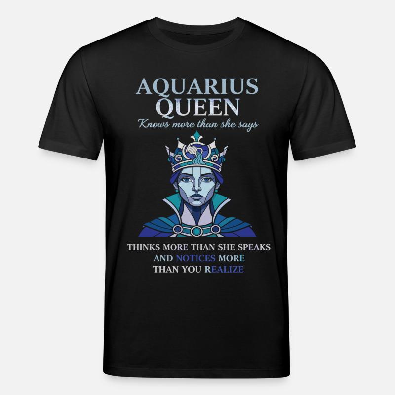 Aquarius Queen Sternzeichen Wassermann - Stanley/Stella Unisex Bio-T-Shirt CREATOR  - Schwarz