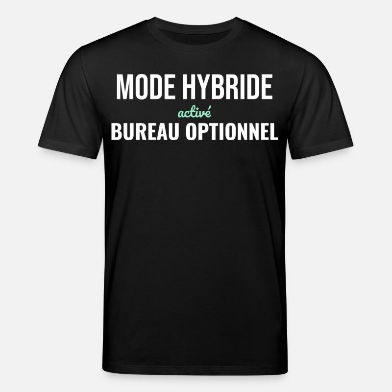 Mode Hybride — Télétravail Assumé - T-shirt bio CREATOR Stanley/Stella Unisexe - noir