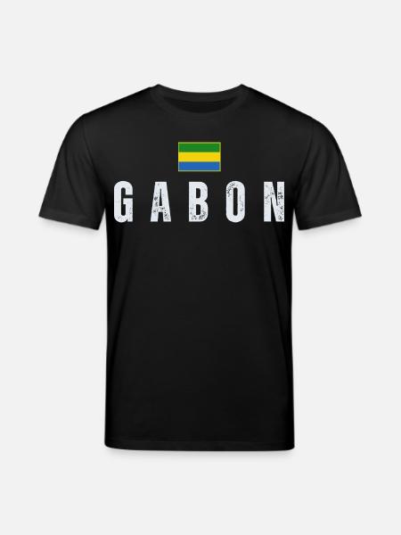 Gabonese flag, Gabonese patriot - Stanley/Stella CREATOR Unisex Organic T-Shirt - black
