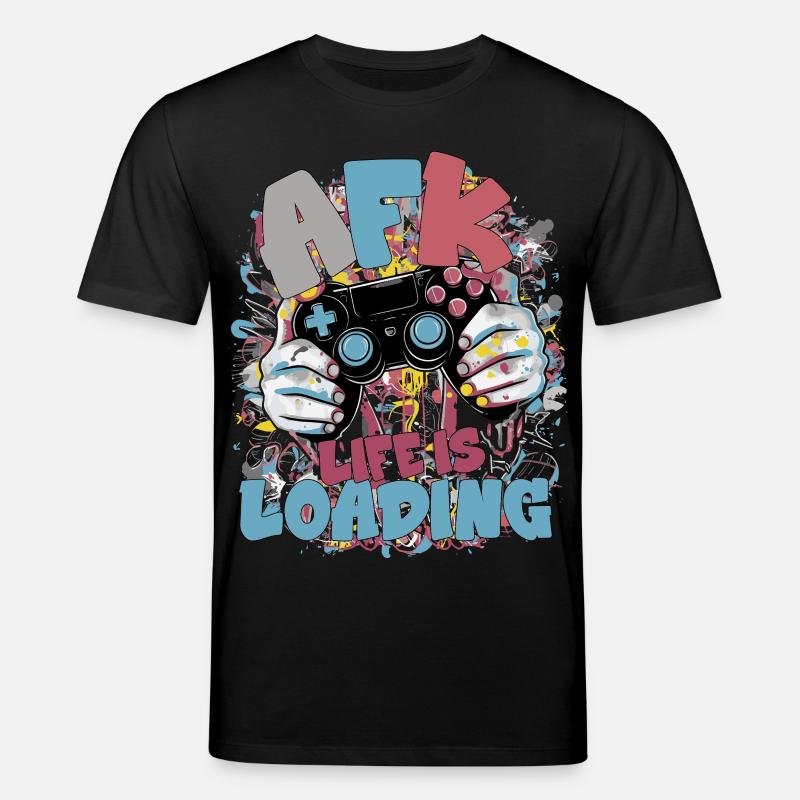 Life is Loading: Gaming Graffiti - Stanley/Stella CREATOR Unisex Organic T-Shirt - black