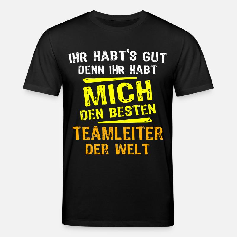Teamleiter Geschenk - Stanley/Stella Unisex Bio-T-Shirt CREATOR  - Schwarz