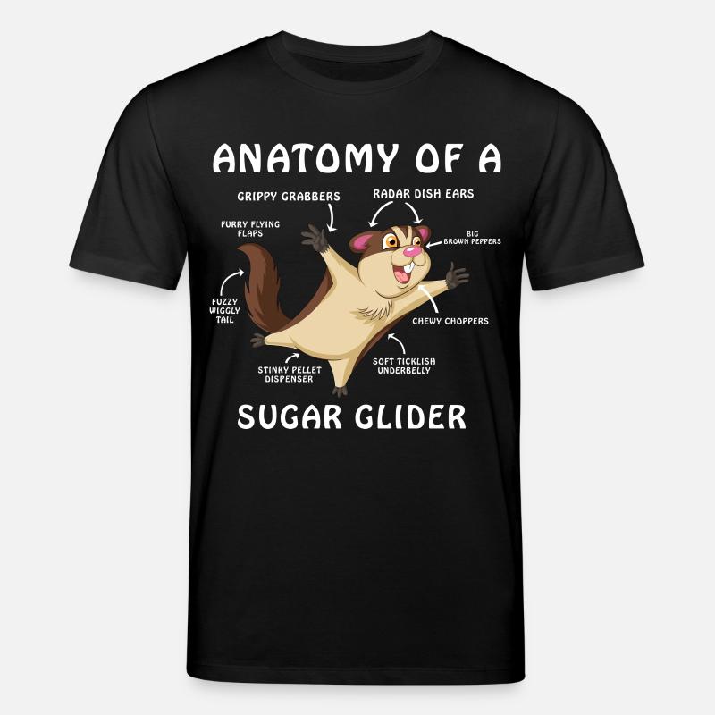 Chemise anatomique Sugar Glider - T-shirt bio CREATOR Stanley/Stella Unisexe - noir