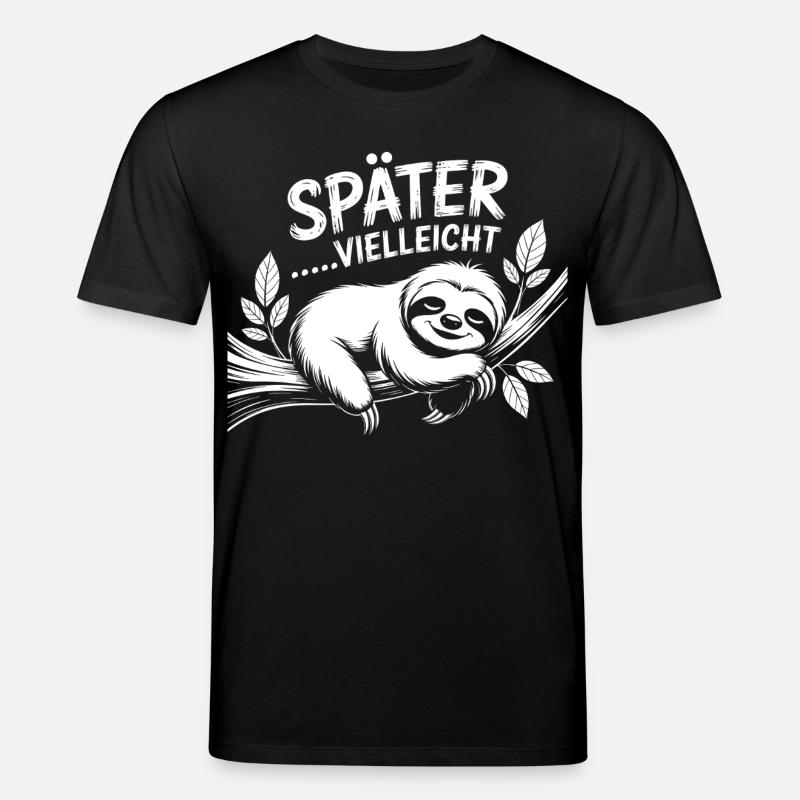 Heute nicht Sloth - Stanley/Stella Unisex Bio-T-Shirt CREATOR  - Schwarz