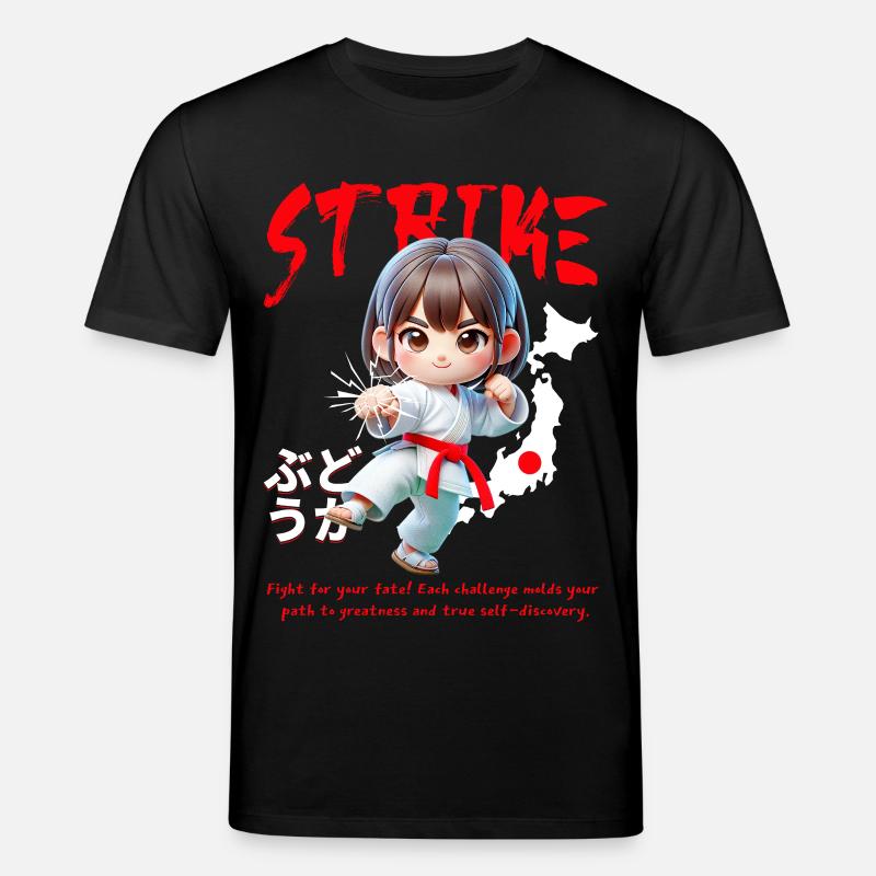 Chibi Karateheld Strike - Stanley/Stella Unisex Bio-T-Shirt CREATOR  - Schwarz