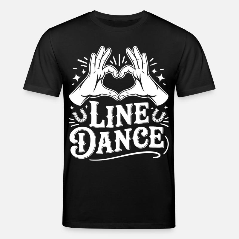Line Dance Herzzeichen - Stanley/Stella Unisex Bio-T-Shirt CREATOR  - Schwarz
