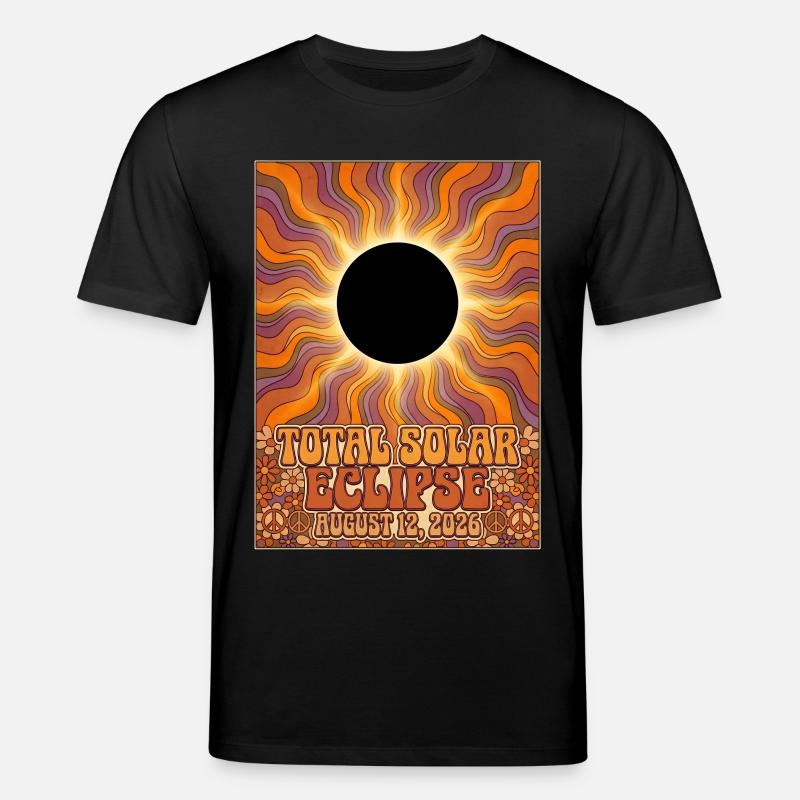 Total Solar Eclipse 2026 Sunburst-Poster - Stanley/Stella Unisex Bio-T-Shirt CREATOR - Schwarz