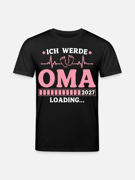 Ich werde Oma 2027 – Werdende Großmutter - Stanley/Stella Unisex Bio-T-Shirt CREATOR - Schwarz
