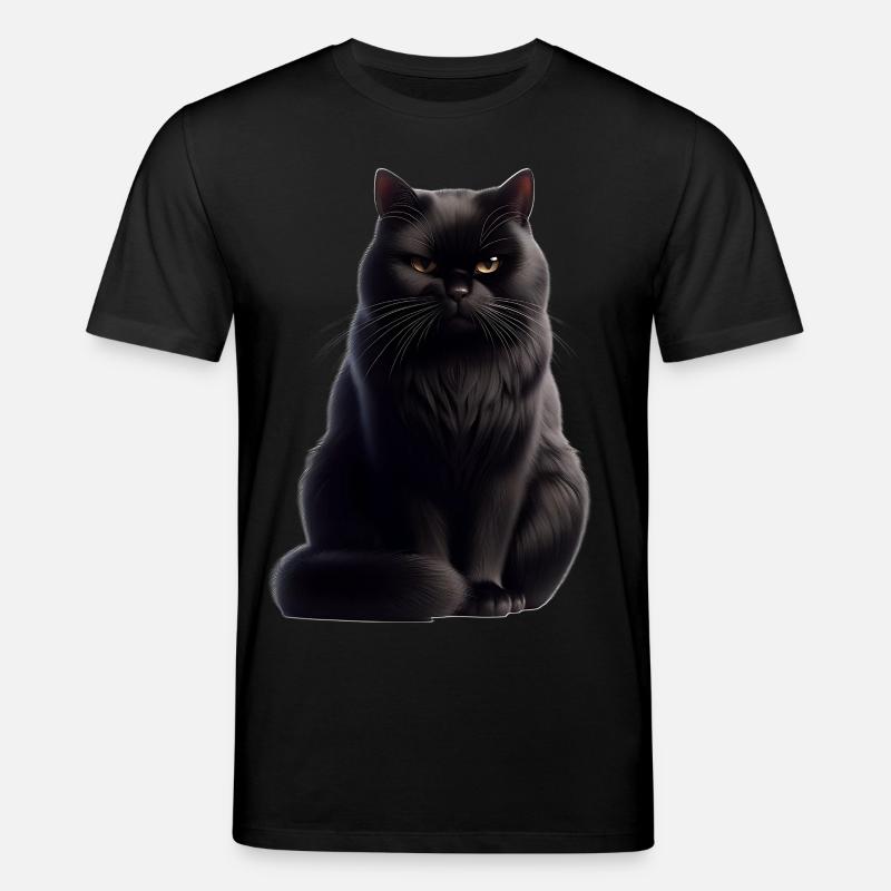 Schwarze Katze - Stanley/Stella Unisex Bio-T-Shirt CREATOR  - Schwarz
