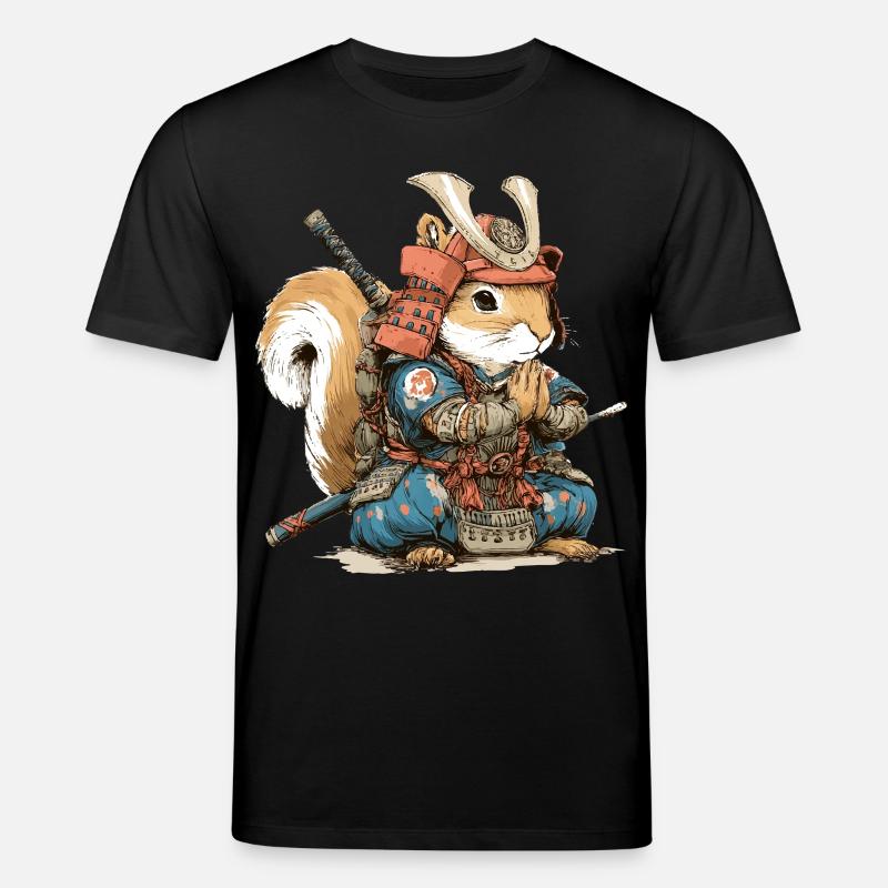 Squirrel Samurai Armor - Stanley/Stella CREATOR Unisex Organic T-Shirt - black