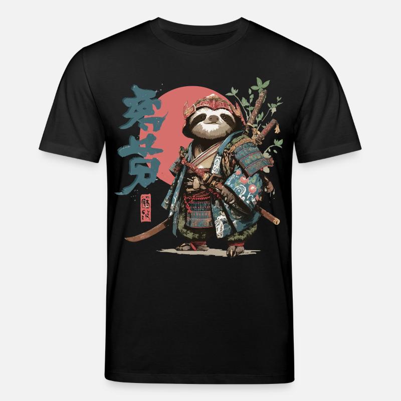 Samurai Sloth Warrior - Stanley/Stella CREATOR Unisex Organic T-Shirt - black