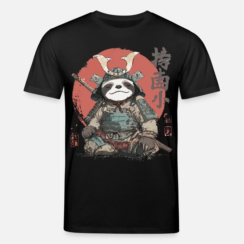 Sloth Samurai Armor - Stanley/Stella CREATOR Unisex Organic T-Shirt - black