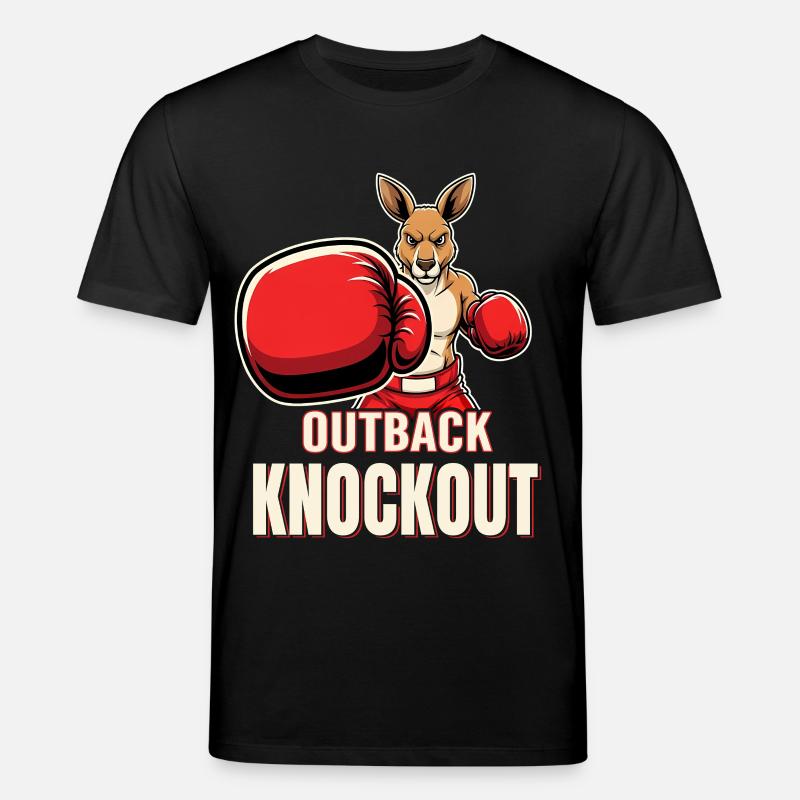 Boxeur kangourou de l’Outback Knockout - T-shirt bio CREATOR Stanley/Stella Unisexe - noir