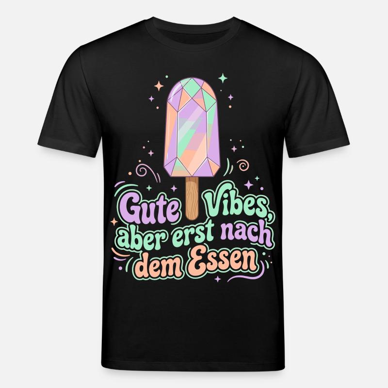 Kristall Eis, Gute Vibes - Stanley/Stella Unisex Bio-T-Shirt CREATOR - Schwarz