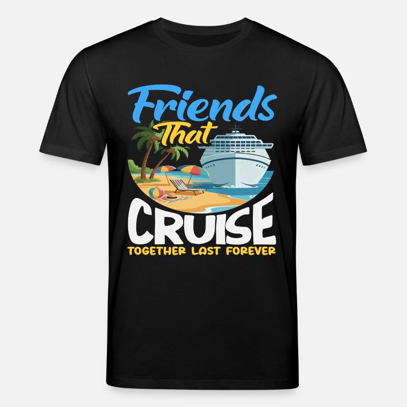 Freunde Kreuzfahrt Gemeinsam Urlaub Reise - Stanley/Stella Unisex Bio-T-Shirt CREATOR  - Schwarz
