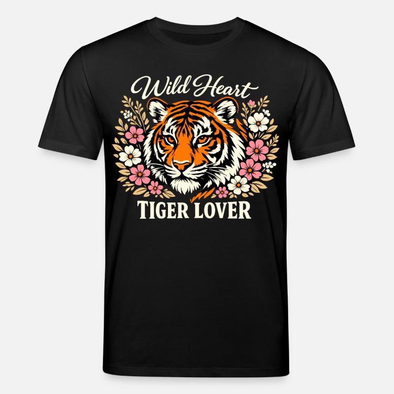 Wild Heart Tiger - Stanley/Stella Unisex Bio-T-Shirt CREATOR  - Schwarz