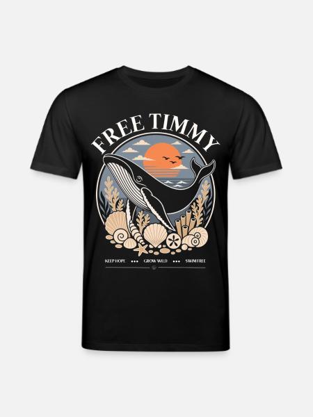 Buckelwal Timmy Hope Statement Merch - Stanley/Stella Unisex Bio-T-Shirt CREATOR  - Schwarz