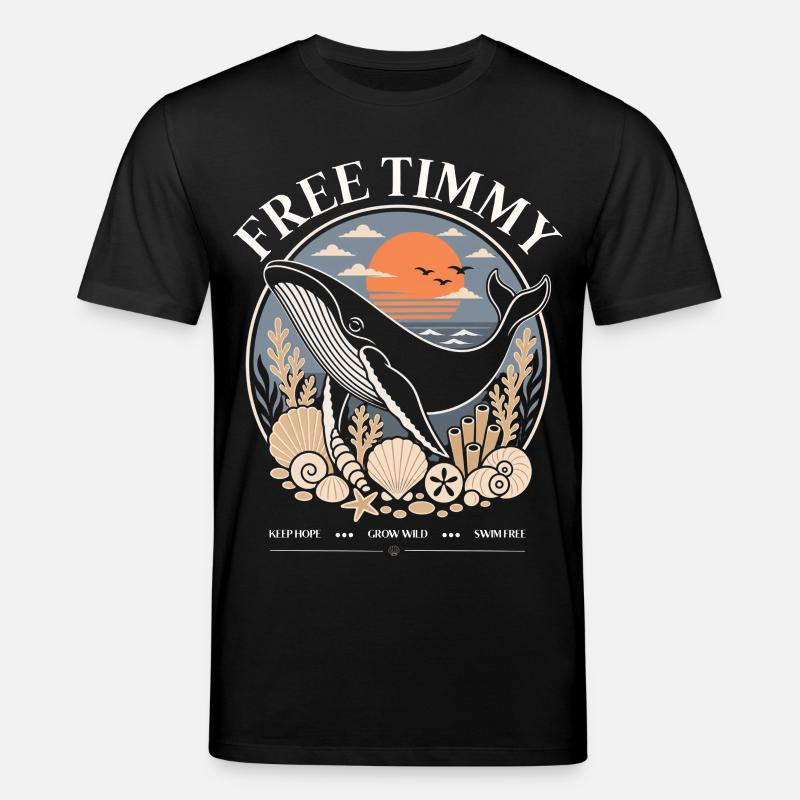 Buckelwal Timmy Hope Statement Merch - Stanley/Stella Unisex Bio-T-Shirt CREATOR  - Schwarz