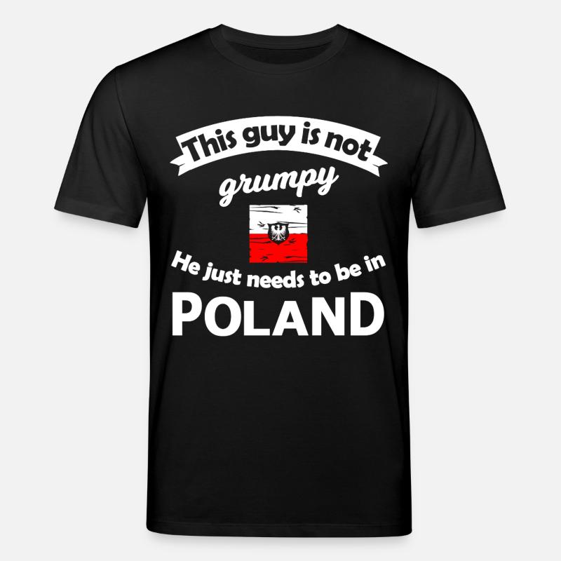 Poland Not Grumpy Tee - Stanley/Stella CREATOR Unisex Organic T-Shirt - black