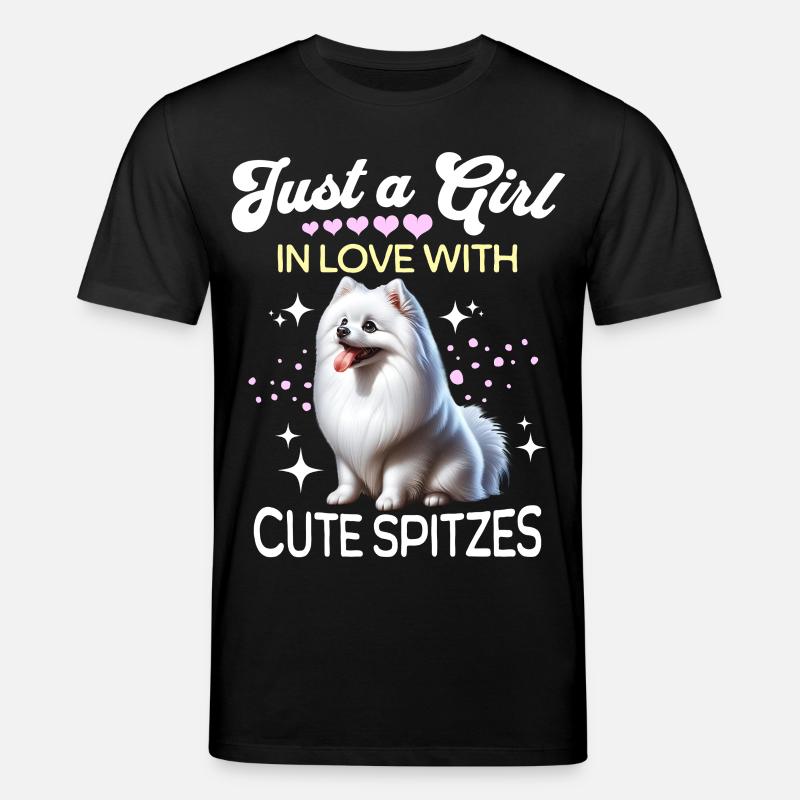 Spitz Zwergspitz Mädchen - Stanley/Stella Unisex Bio-T-Shirt CREATOR  - Schwarz