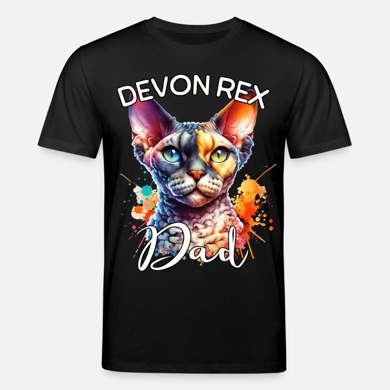 Devon Rex Papa - Stanley/Stella Unisex Bio-T-Shirt CREATOR  - Schwarz