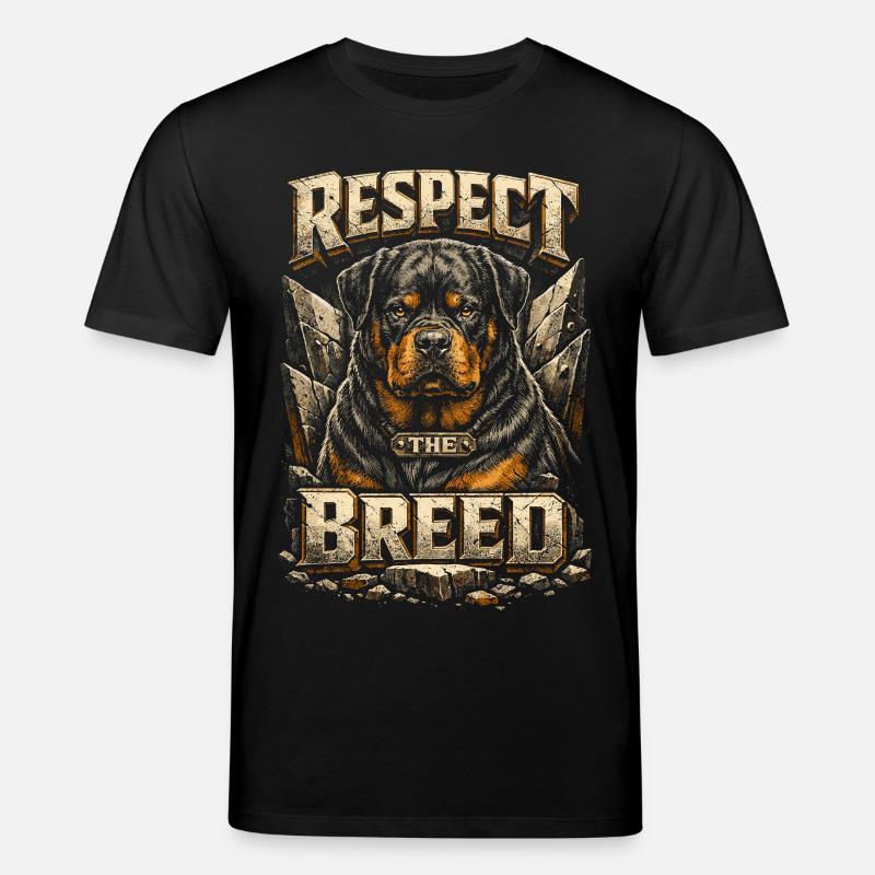 Le Rottweiler Respecte la Race - T-shirt bio CREATOR Stanley/Stella Unisexe - noir