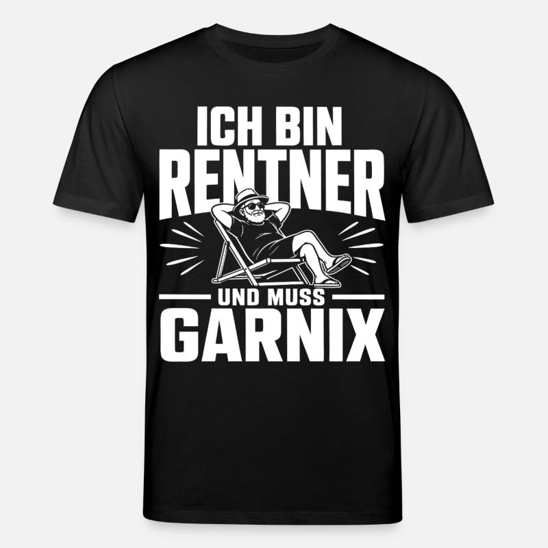 Ich bin Rentner - Stanley/Stella Unisex Bio-T-Shirt CREATOR  - Schwarz