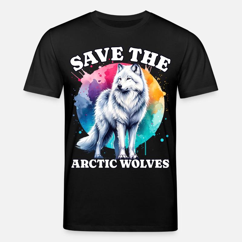 Polarwolf Save Arctic Wolf - Stanley/Stella Unisex Bio-T-Shirt CREATOR  - Schwarz