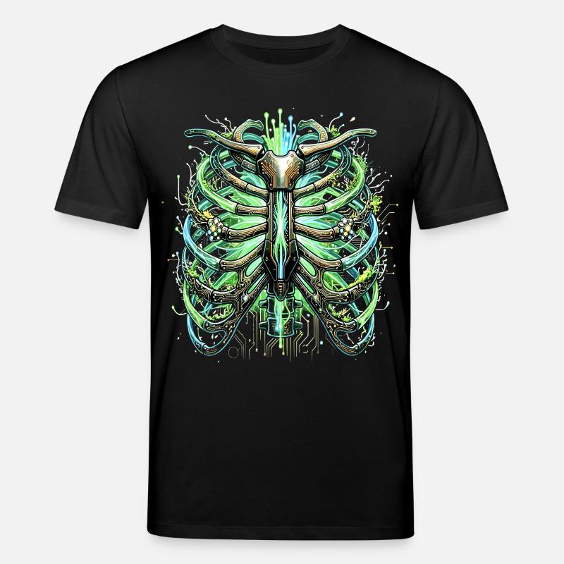 Cyber Brustkorb Skelett Sci-Fi Illustration - Stanley/Stella Unisex Bio-T-Shirt CREATOR  - Schwarz