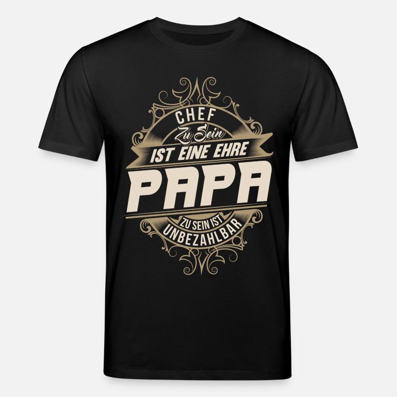 Chef Papa - Stanley/Stella Unisex Bio-T-Shirt CREATOR  - Schwarz