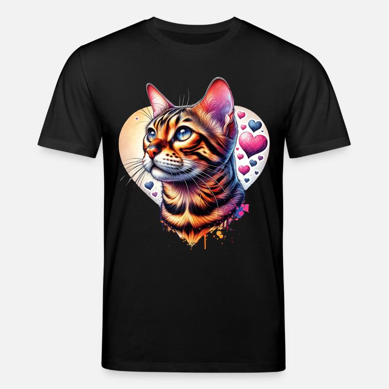 Chat léopard - T-shirt bio CREATOR Stanley/Stella Unisexe - noir