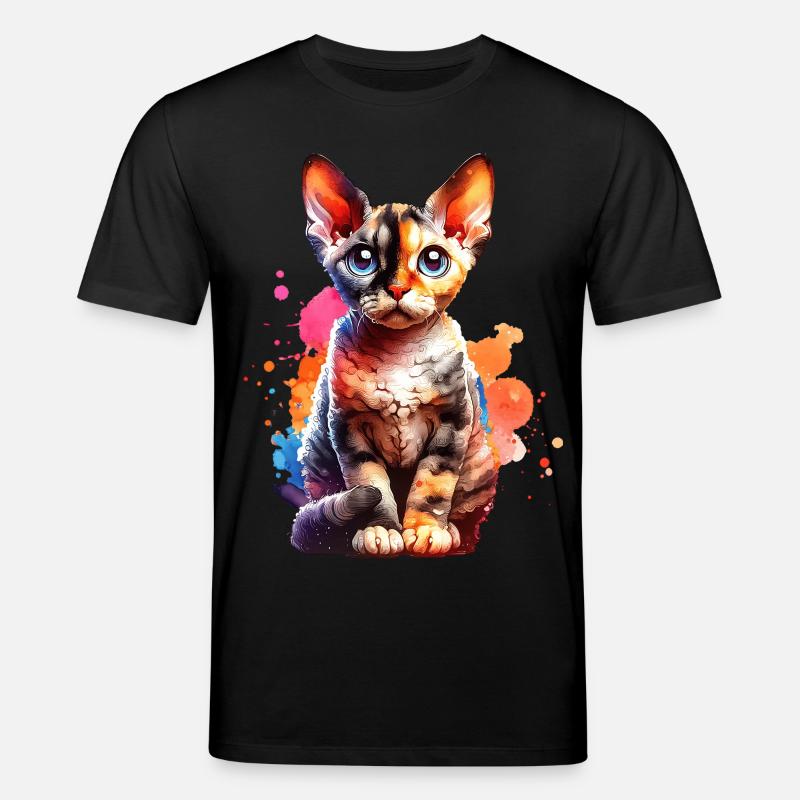 Devon Rex Geschenk - Stanley/Stella Unisex Bio-T-Shirt CREATOR  - Schwarz