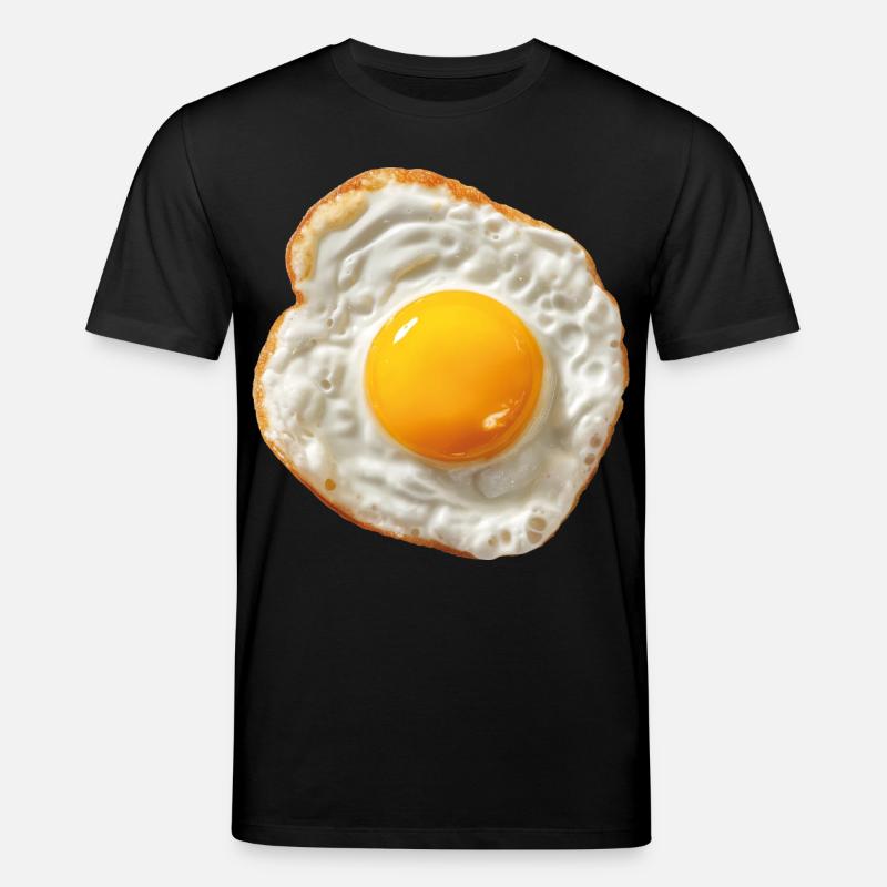 fried egg - Stanley/Stella CREATOR Unisex Organic T-Shirt - black