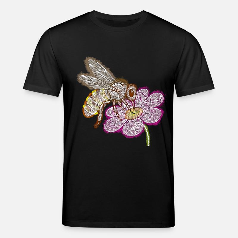 Zentangle Bee - T-shirt bio CREATOR Stanley/Stella Unisexe - noir