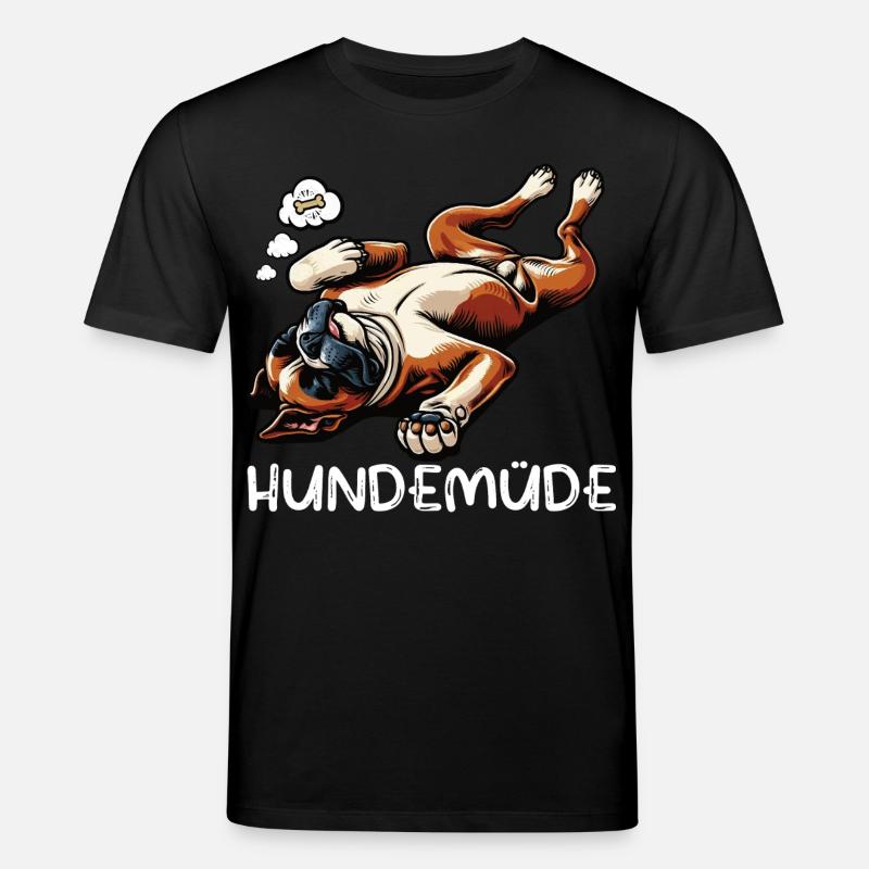 Hundemüde Boxer Boxerhalter Boxerhund Boxerhunde - Stanley/Stella Unisex Bio-T-Shirt CREATOR  - Schwarz