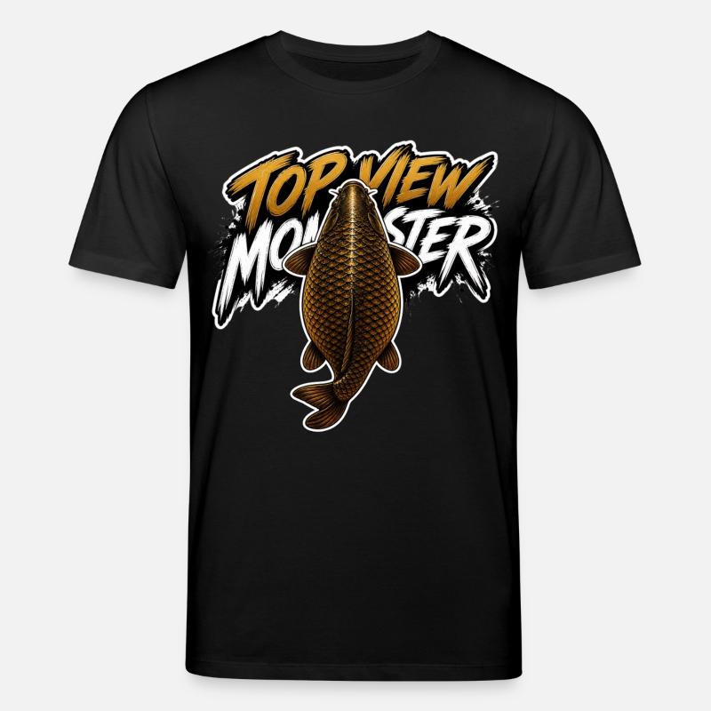 Vogelperspektive Monsterkarpfen – Kräftiges Angeldesign - Stanley/Stella Unisex Bio-T-Shirt CREATOR  - Schwarz