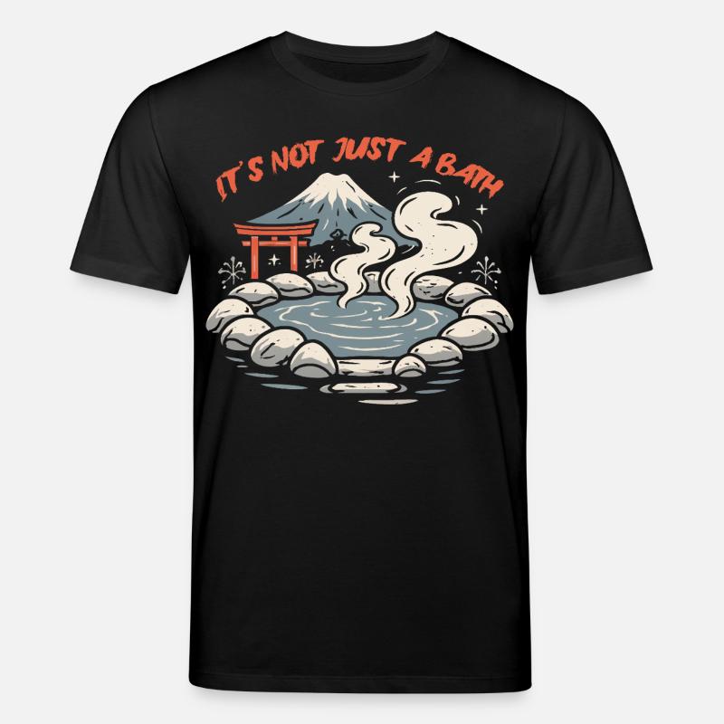 Onsen Hot Spring Bath - Stanley/Stella CREATOR Unisex Organic T-Shirt - black