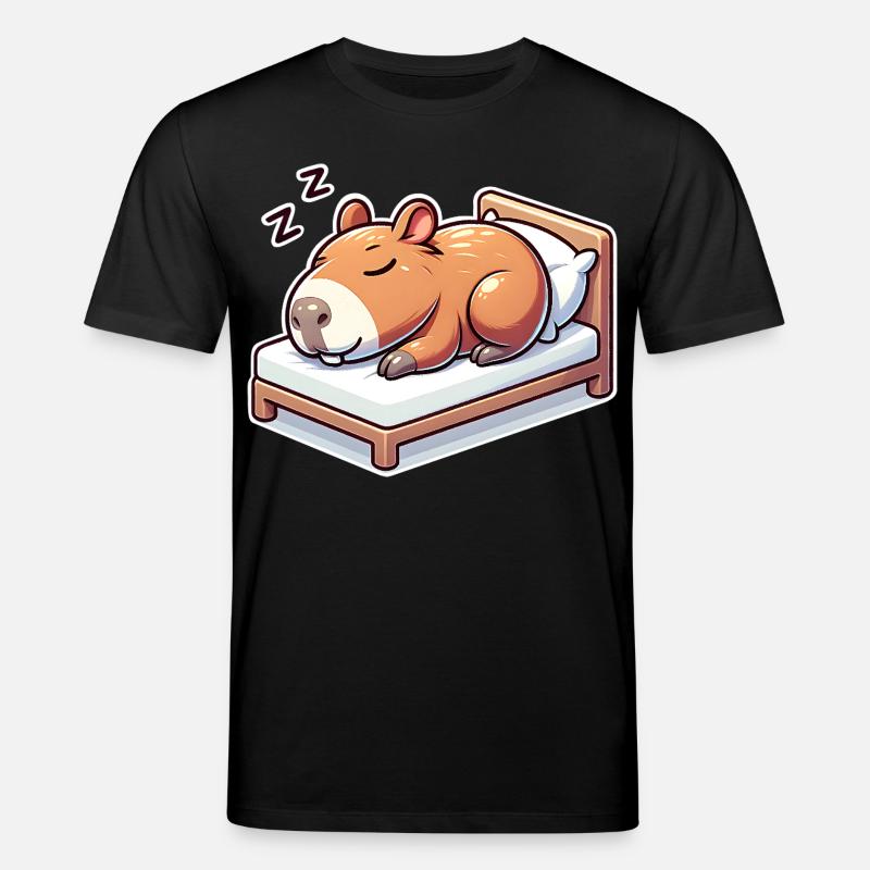 Sleeping Capybara - Stanley/Stella CREATOR Unisex Organic T-Shirt - black