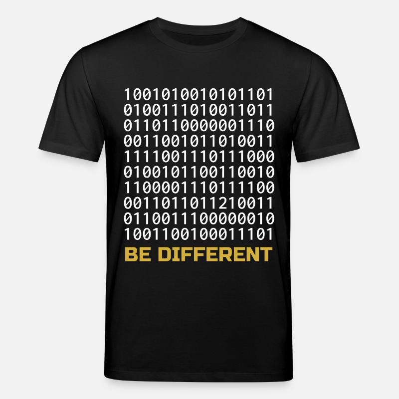 Be Different: Binäres Muster mit Botschaft - Stanley/Stella Unisex Bio-T-Shirt CREATOR  - Schwarz