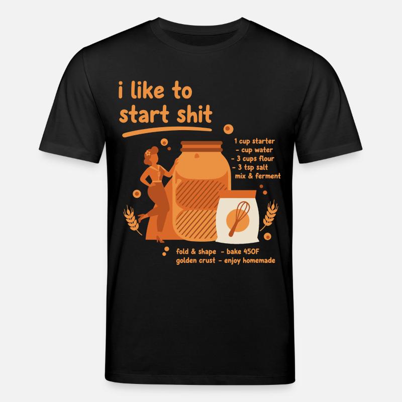 Sauerteigbrot Backbäcker Sauerteigstarter - Stanley/Stella Unisex Bio-T-Shirt CREATOR  - Schwarz