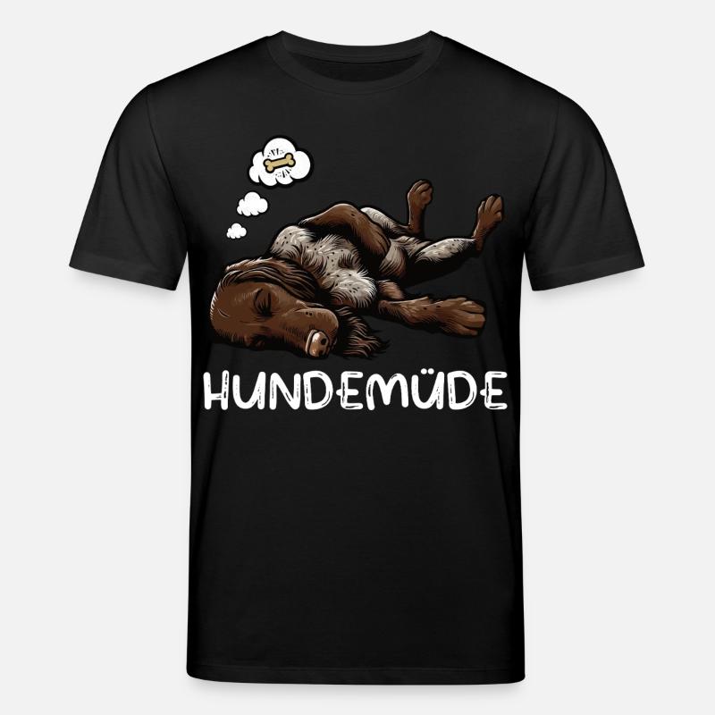 Hundemüde Deutsch Drahthaar drahthaar hunde - Stanley/Stella Unisex Bio-T-Shirt CREATOR  - Schwarz