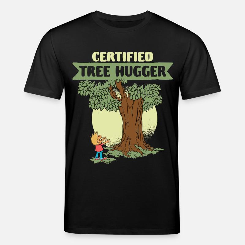 Ecologist Ecology Certified Tree Hugger - Stanley/Stella CREATOR Unisex Organic T-Shirt - black
