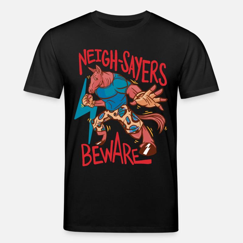 Cavalier, cavalier, cheval, sphémistes méfiants, méfiez-vous - T-shirt bio CREATOR Stanley/Stella Unisexe - noir