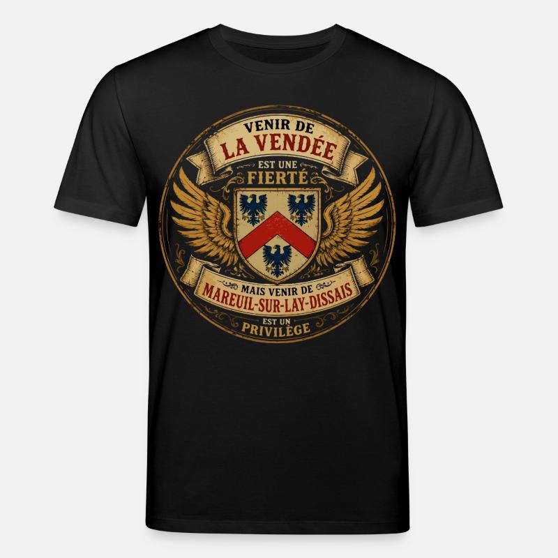 Fierté Vendée - Mareuil-sur-Lay-Dissais Privilège  - T-shirt bio CREATOR Stanley/Stella Unisexe - noir
