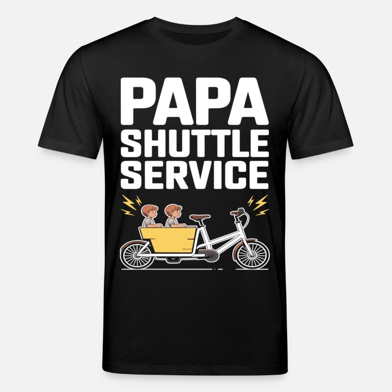 Papa Shuttle Service Lastenrad Papa - Stanley/Stella Unisex Bio-T-Shirt CREATOR  - Schwarz