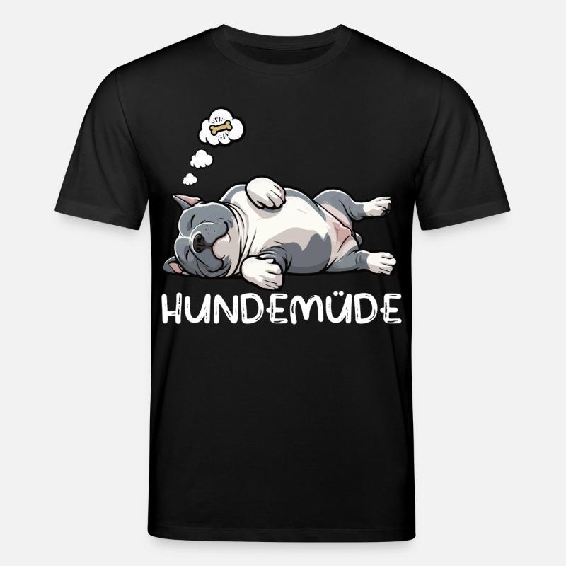 Hundemüde American Bully Bully Pit Bullybesitzer - Stanley/Stella Unisex Bio-T-Shirt CREATOR  - Schwarz