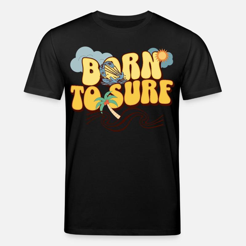 Born To Surf - Stanley/Stella Unisex Bio-T-Shirt CREATOR  - Schwarz